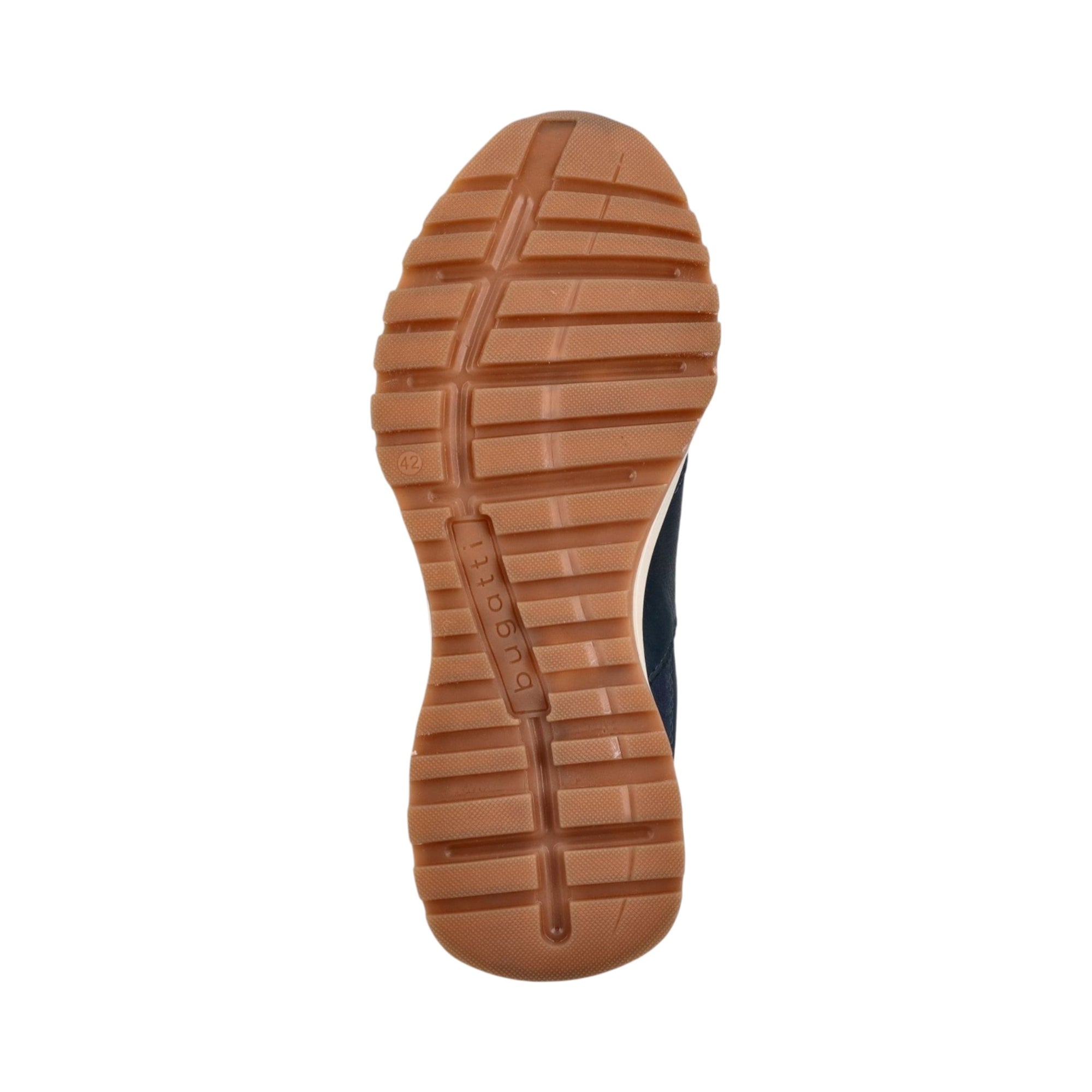 Brown sole of a shoe on a white background