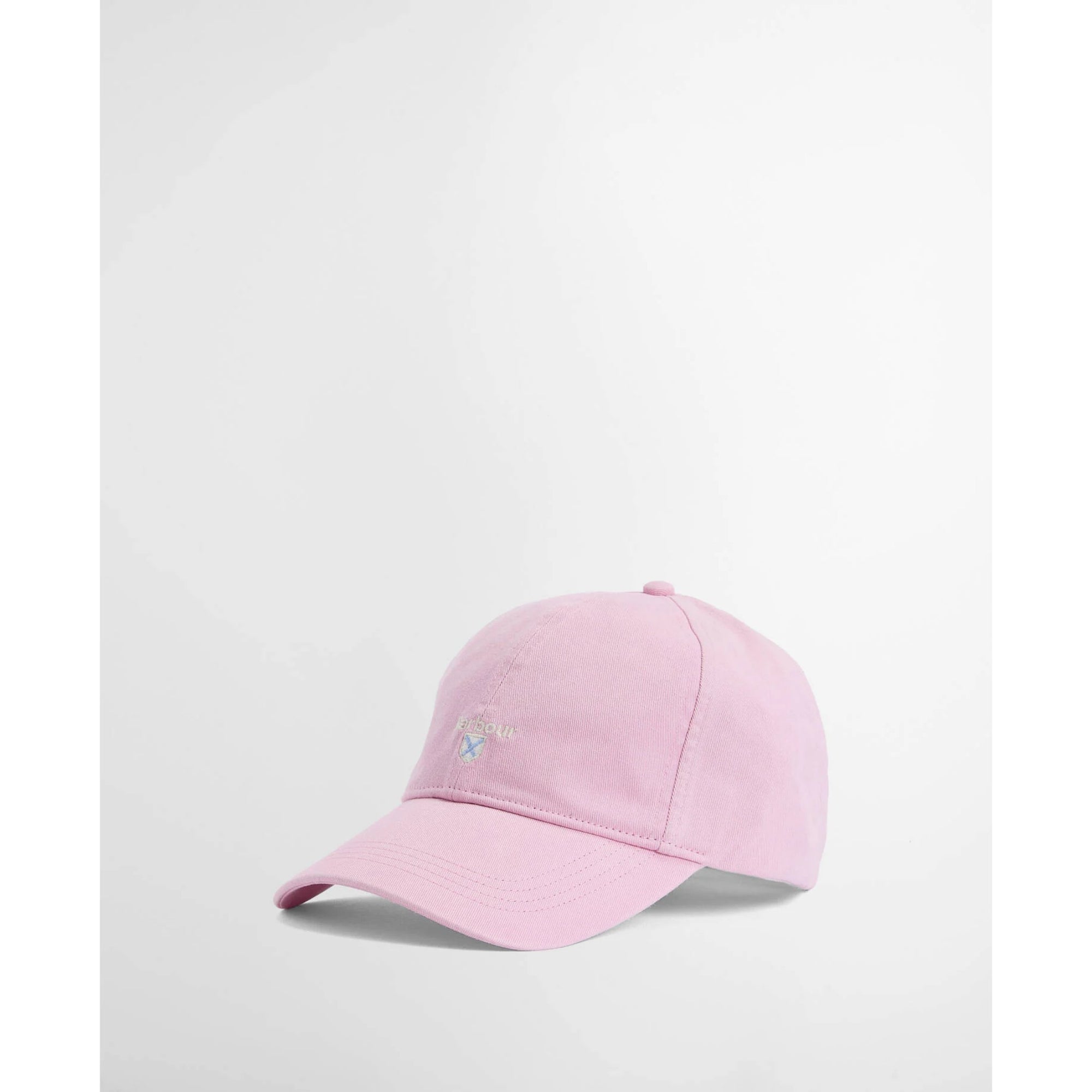 Pink baseball cap on a light gray background
