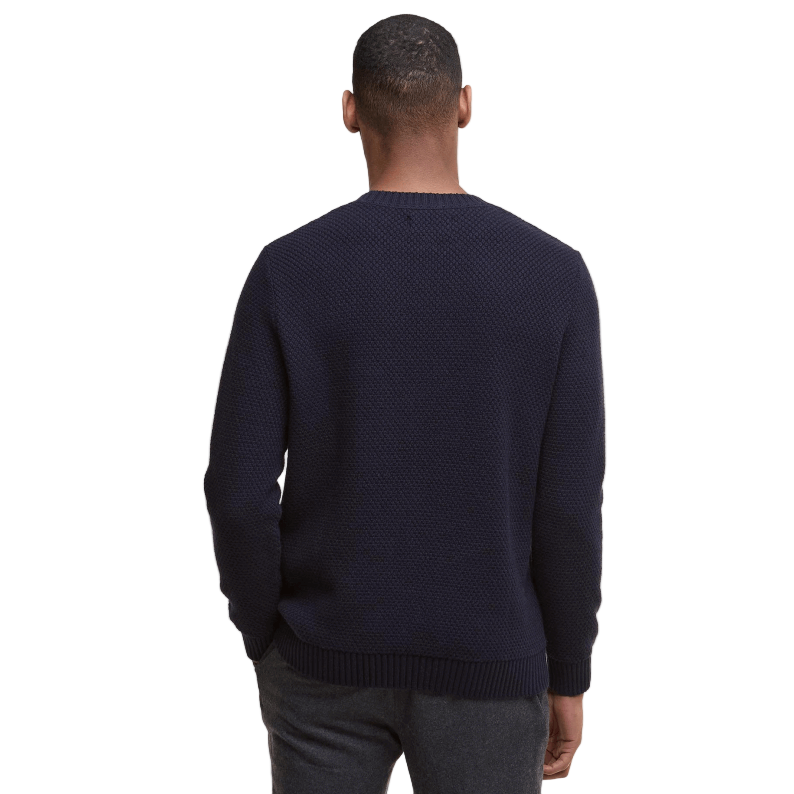 Barbour Casey Cable-Knit Crew Neck Jumper - Navy
