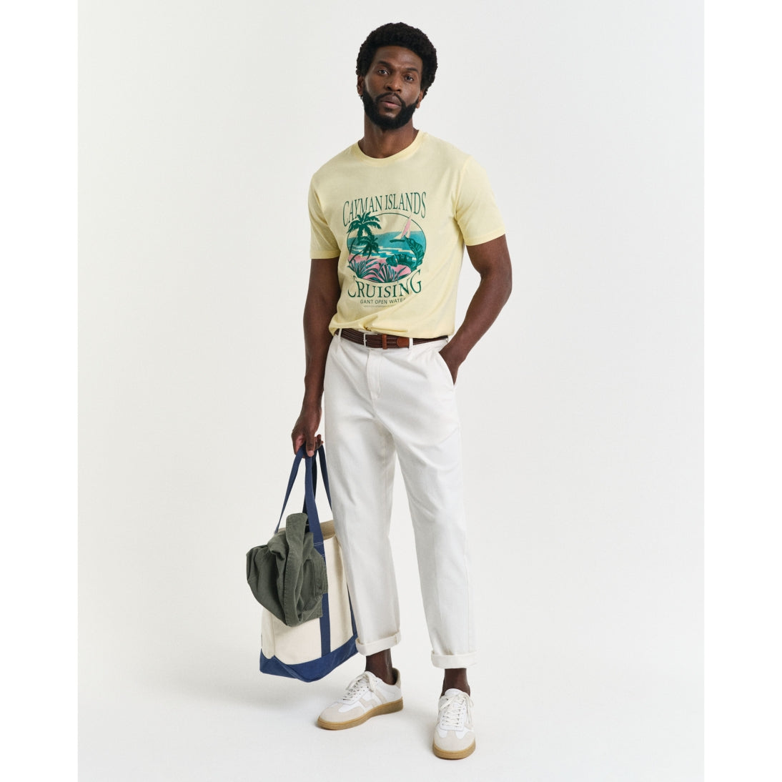 GANT Cayman Islands Graphic T-Shirt Dusty Light Yellow 2003321