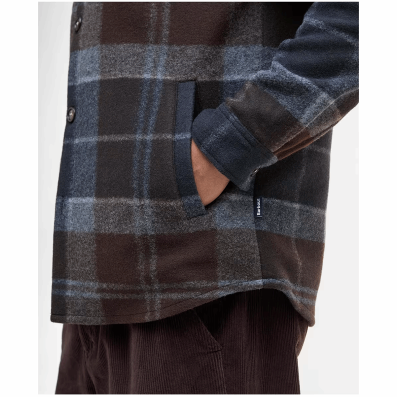 Barbour Chapter Tailored Check Overshirt - Midnight Oak Tartan