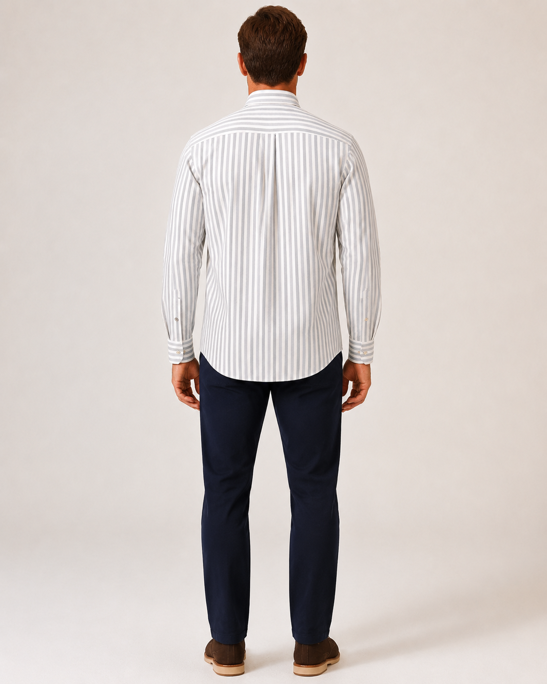 Fynch-Hatton Cotton Oxford Striped Button-down Shirt 16088640