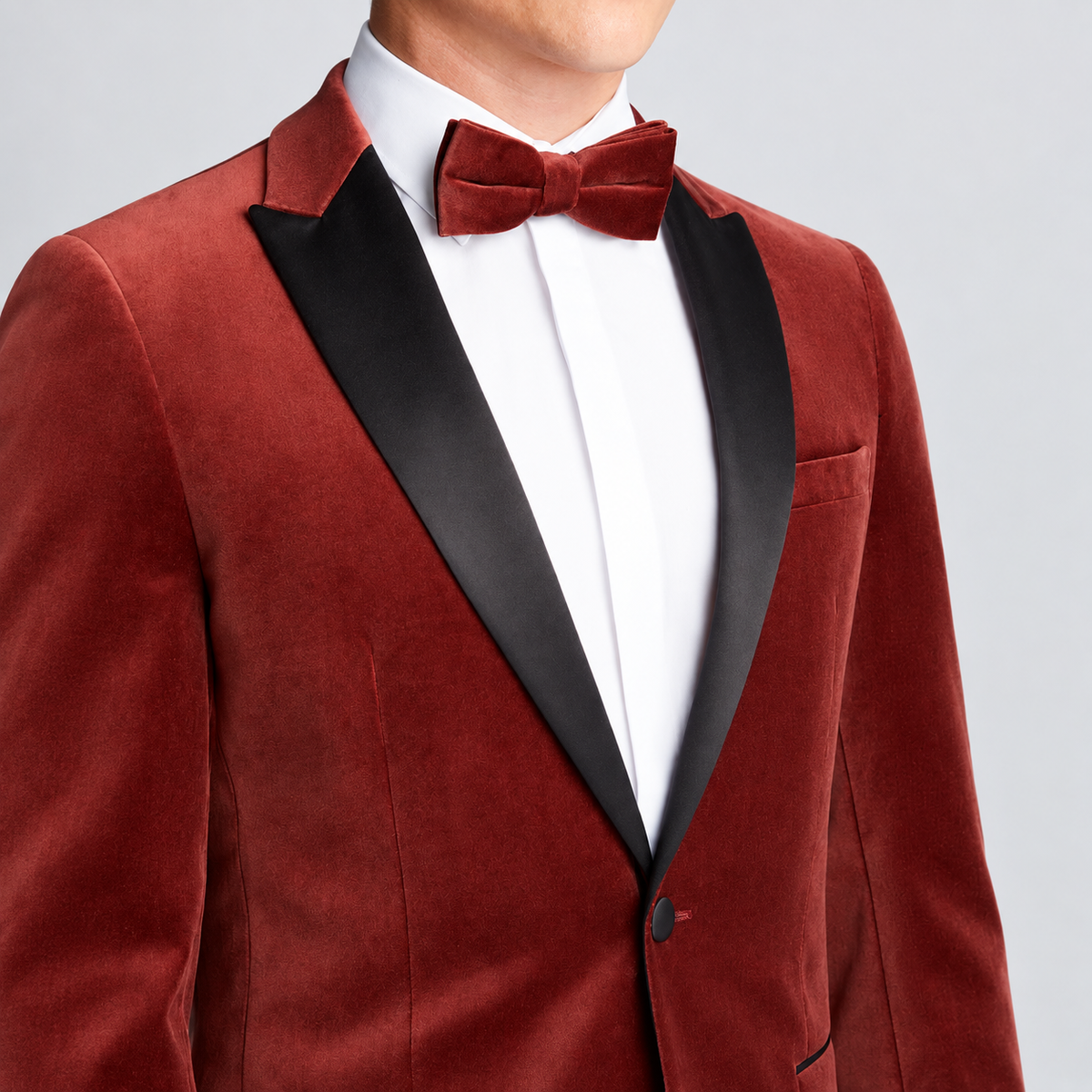 Remus Uomo Monti Velvet Slim Fit Jacket Red 11850