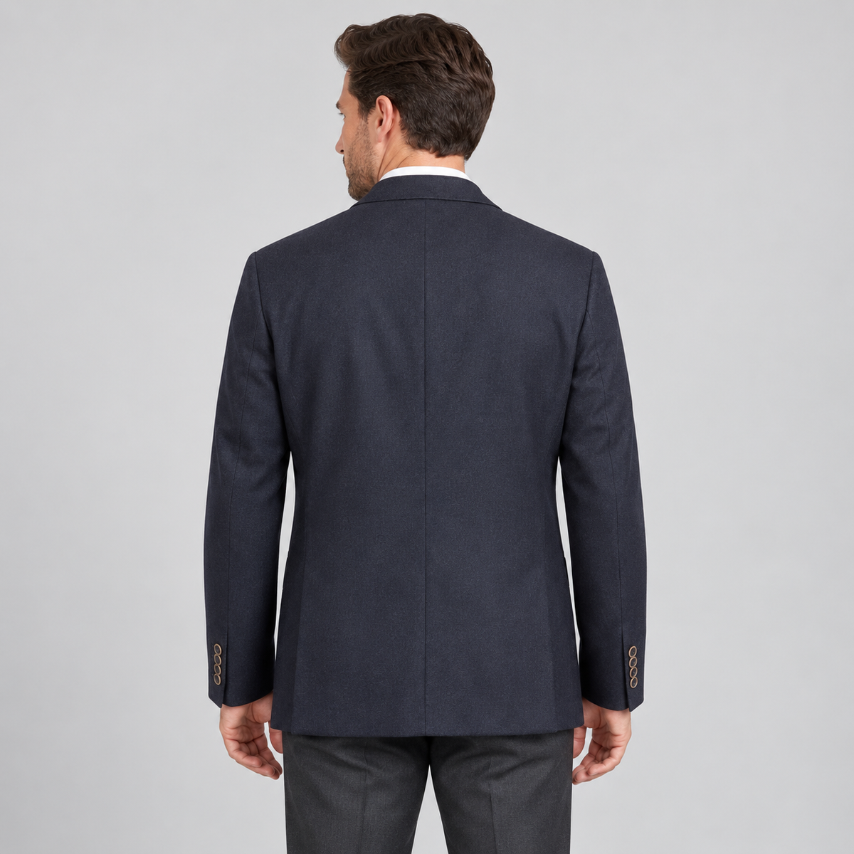 Roy Robson Regular Fit Wool-Blend Blazer in Dark Navy 17515