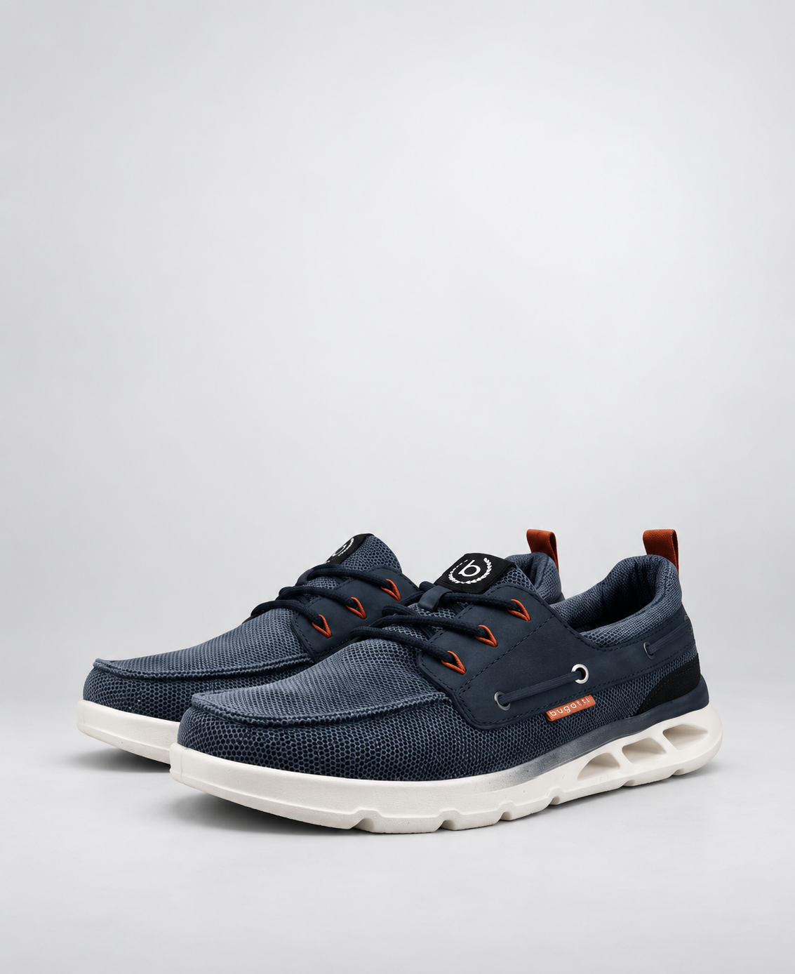 Bugatti Sneaker Deck Shoe in Denim Blue 321AW5026900