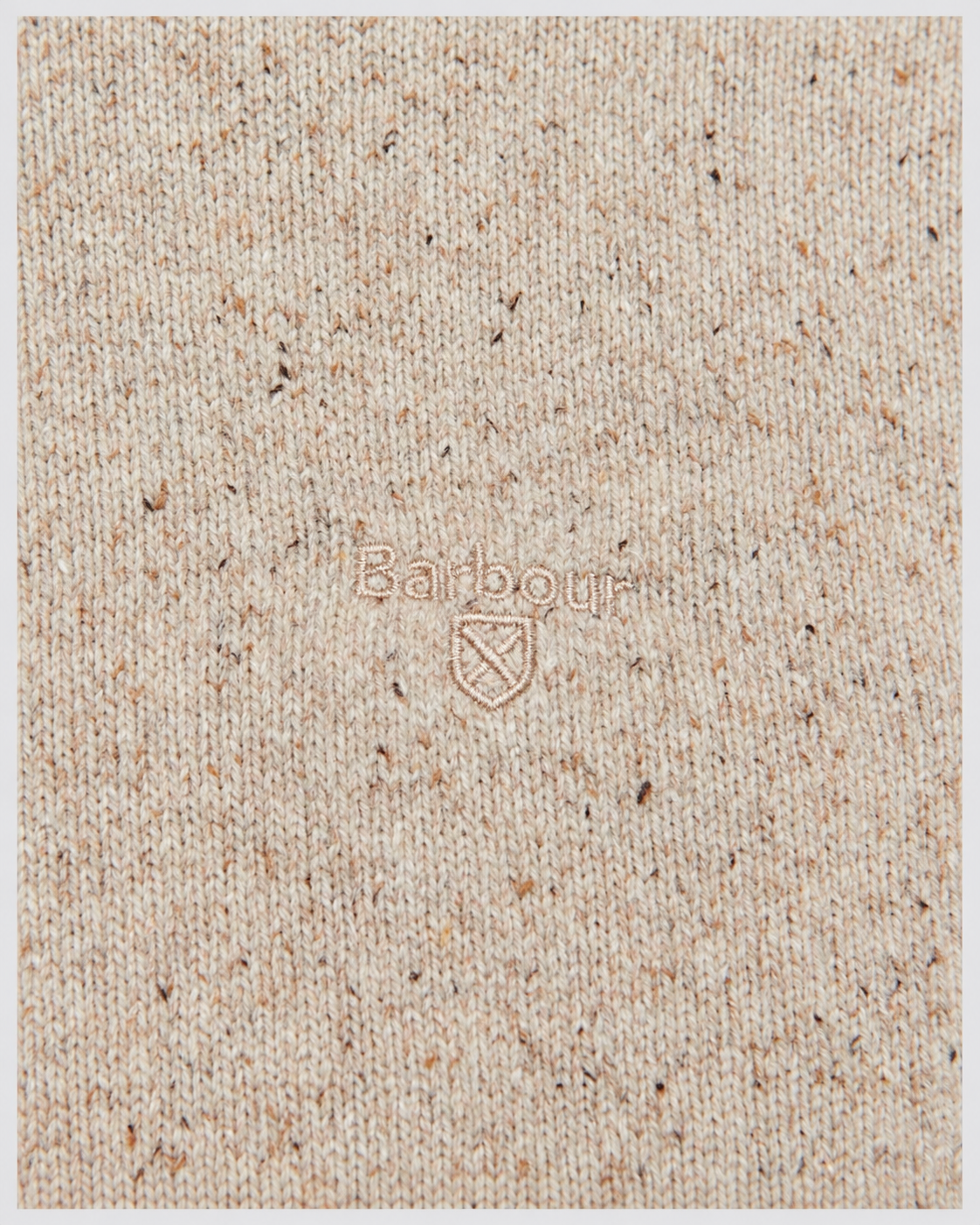 Alternative photograph of Barbour Tisbury Crew-Neck Jumper In Stone