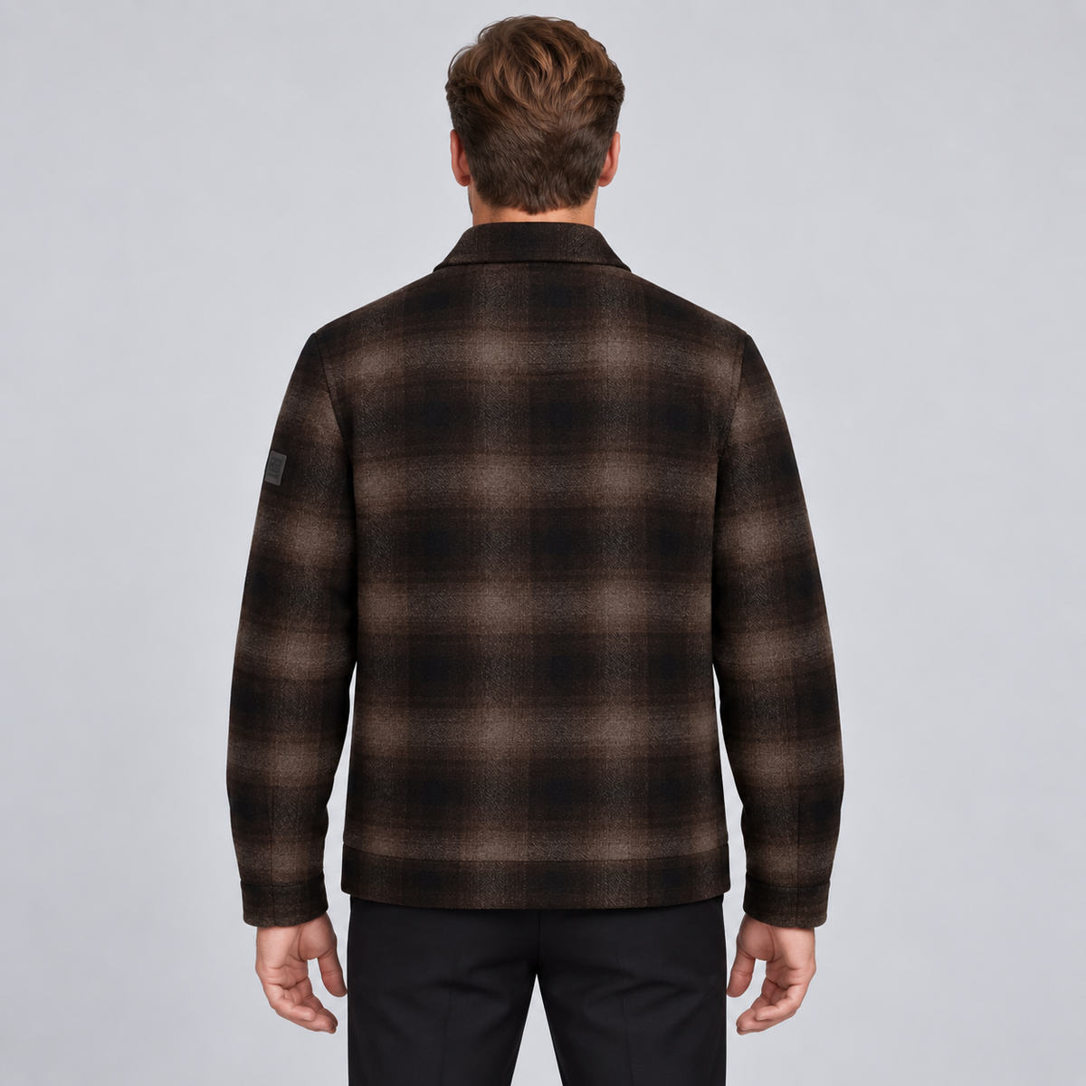 Giordano Reggio Zip Jacket in Brown/Navy