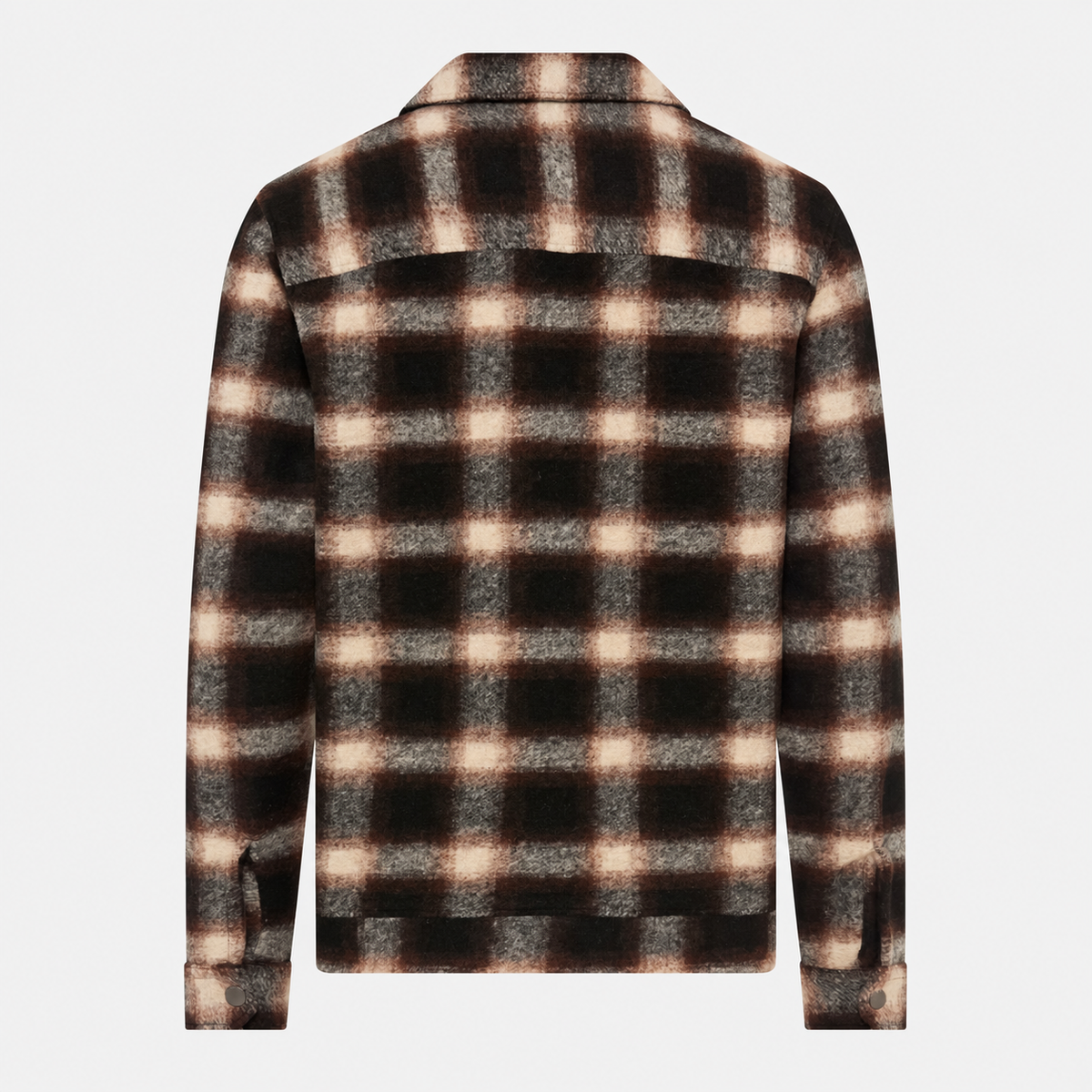 Brax Santiago Flannel Overshirt Shacket in Brown Check