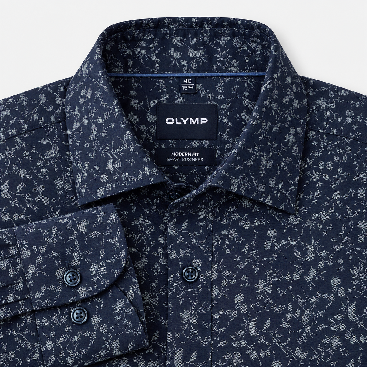 Olymp 1293 Navy floral Print