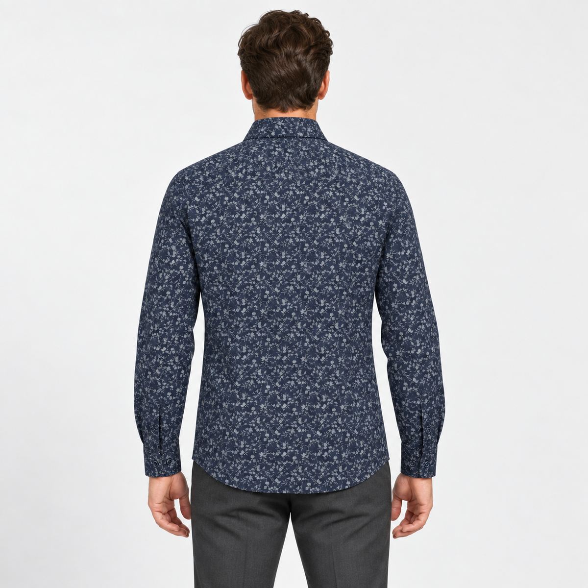 Olymp 1293 Navy floral Print