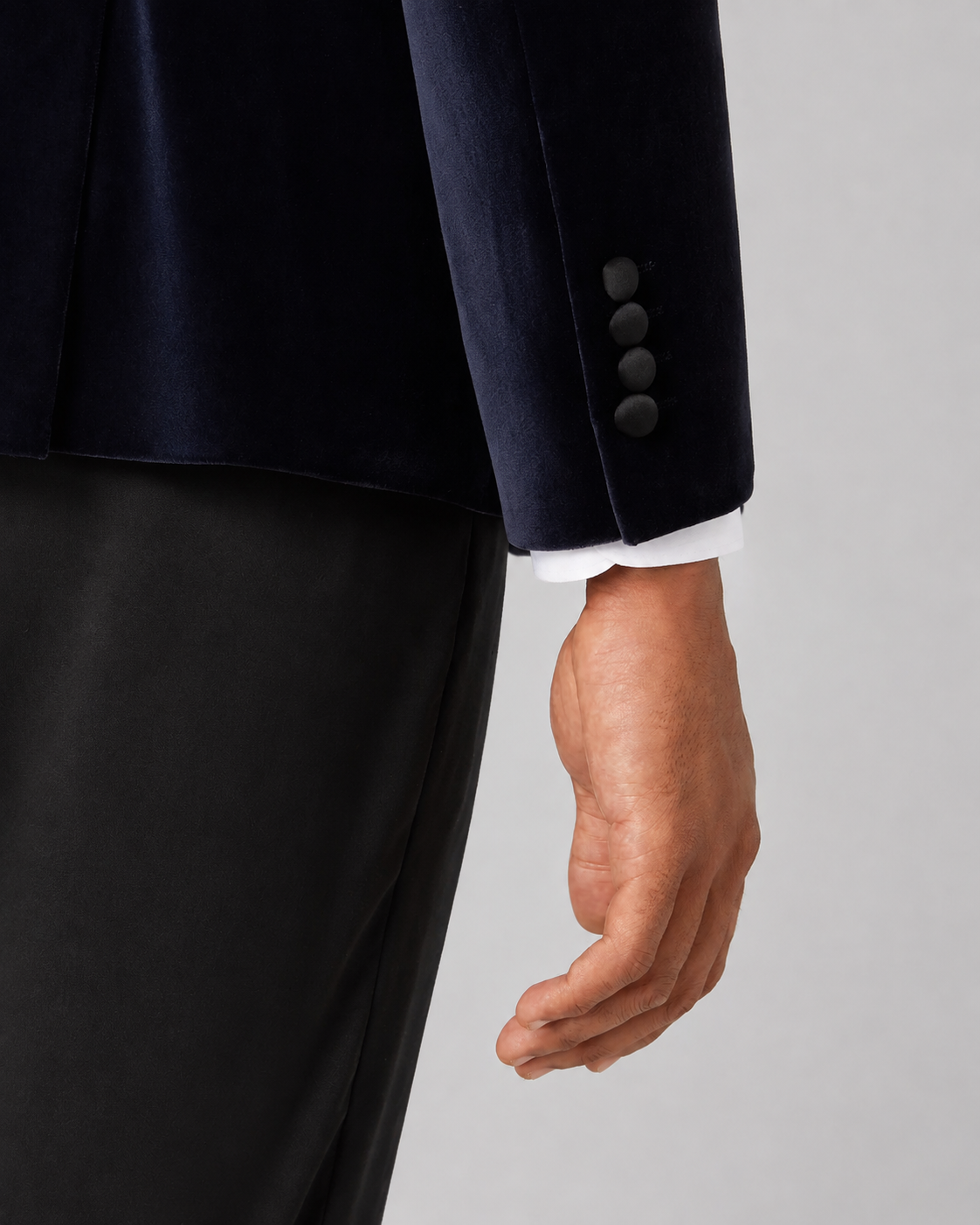 Remus Uomo Monti Slim Fit Stretch Velvet Jacket in Navy 11860