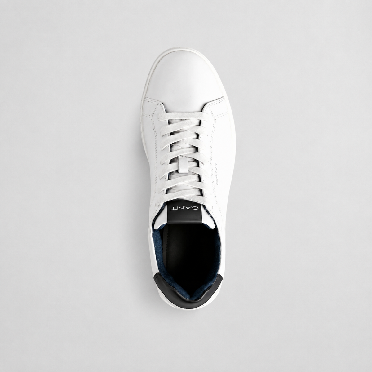 GANT McJulien Leather Trainers White Navy 879631555