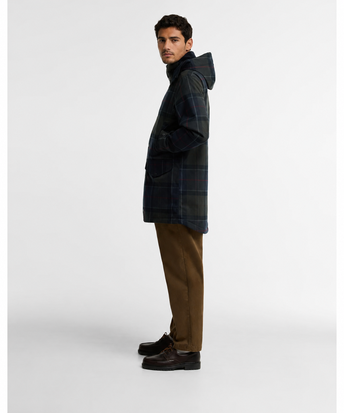 Barbour Lonnen Tartan Waterproof Jacket in Navy MWB1168NY91