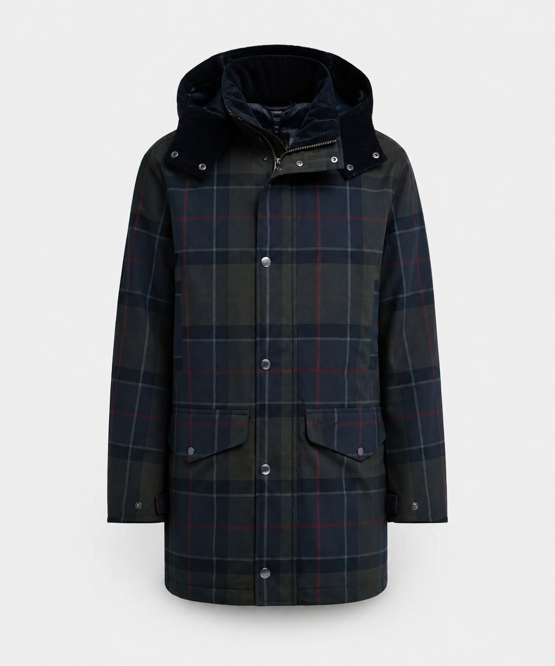 Barbour Lonnen Tartan Waterproof Jacket in Navy MWB1168NY91