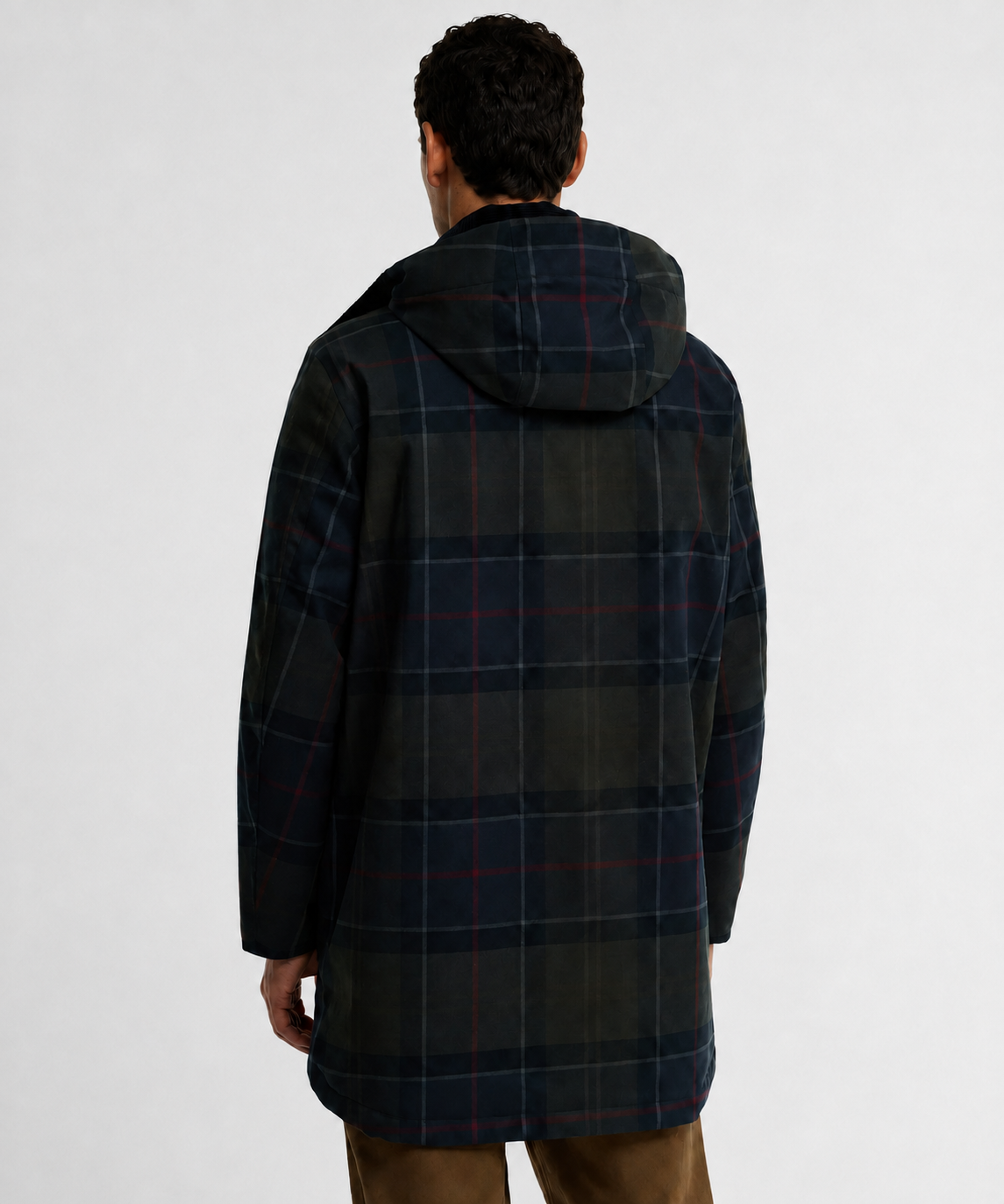 Barbour Lonnen Tartan Waterproof Jacket in Navy MWB1168NY91