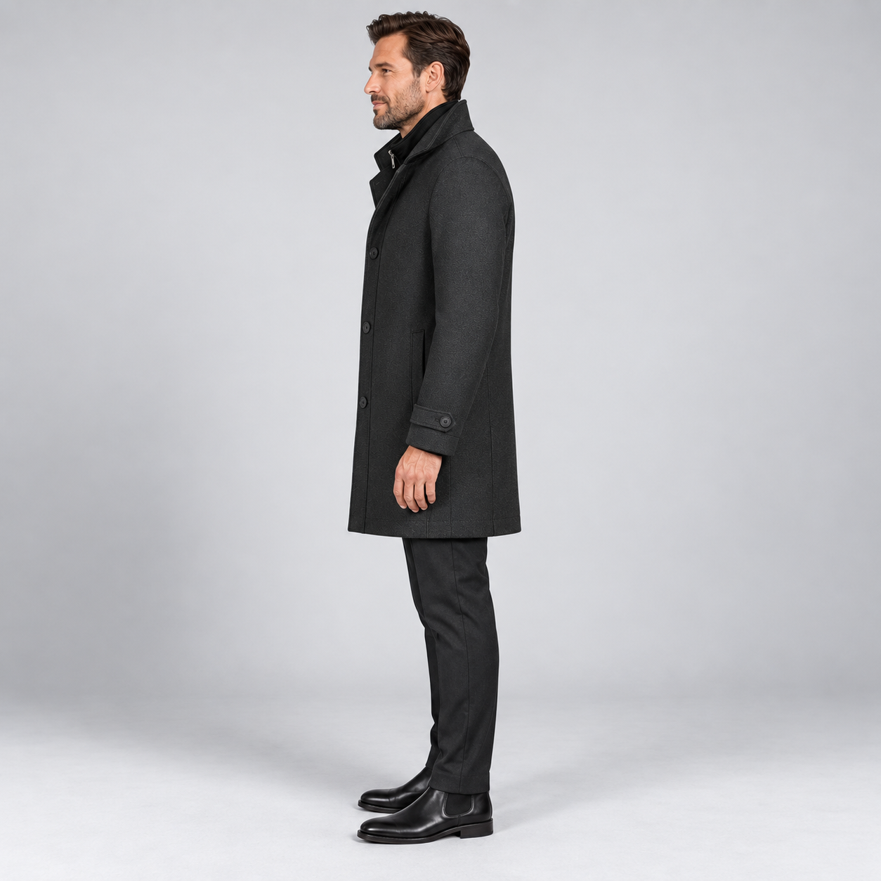 Roy Robson Smart Flex Coat with Removable Windstopper in Grey