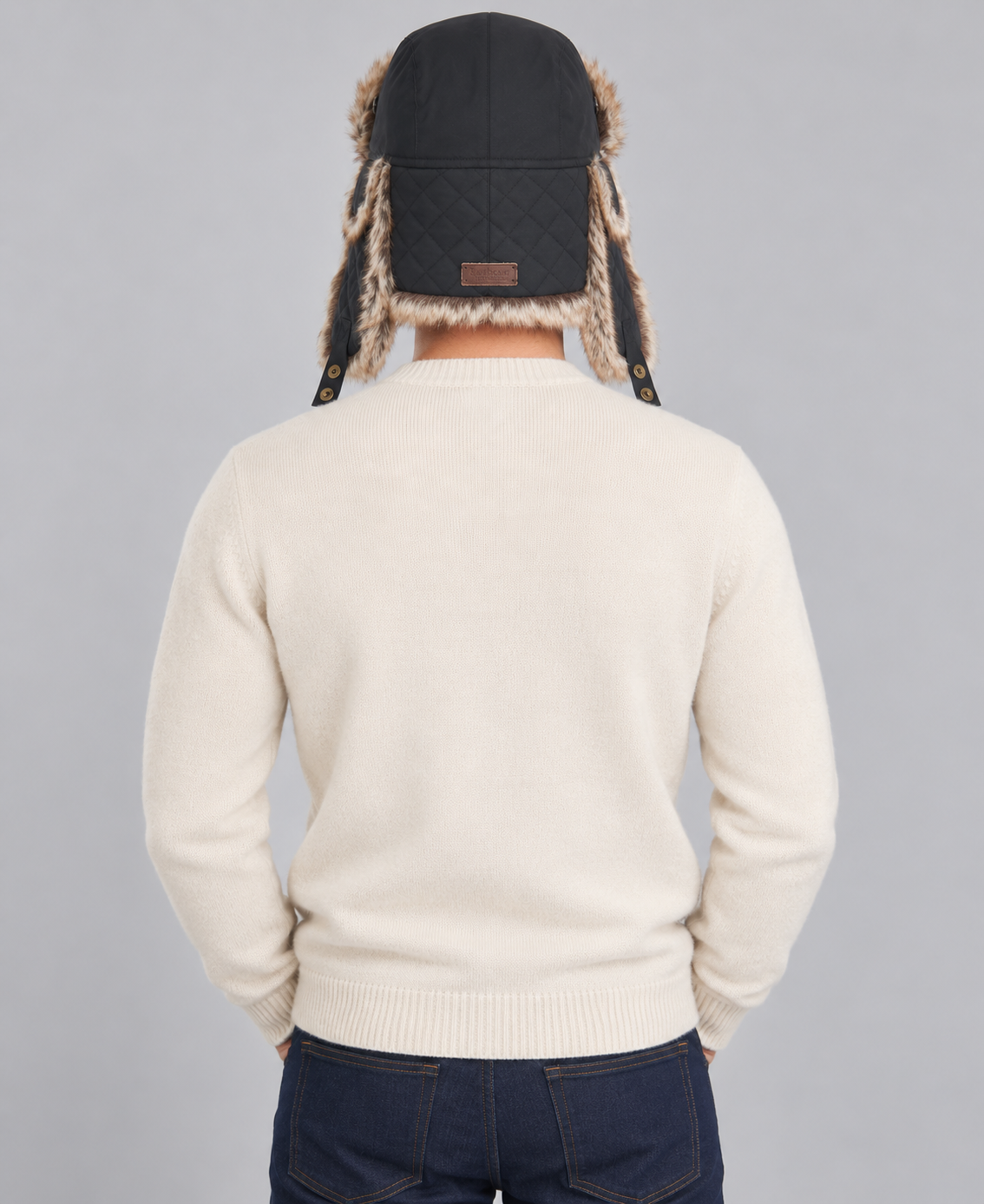 Barbour Cleadon Trapper Hat in Classic Black