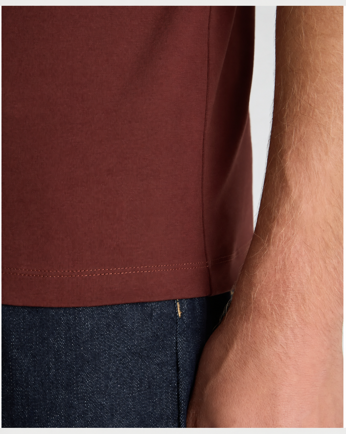 Remus Uomo Soft Stretch Tapered Fit T-Shirt in Dark Red