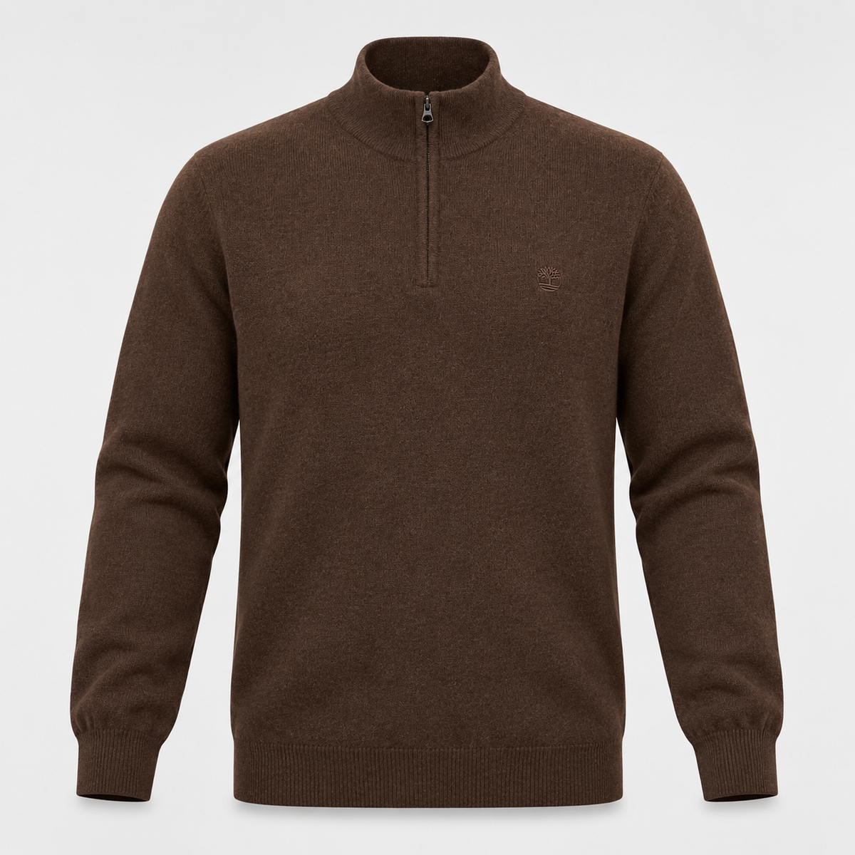Timberland Jaffrey Wool Quarter-Zip Jumper for Men in Dark Brown