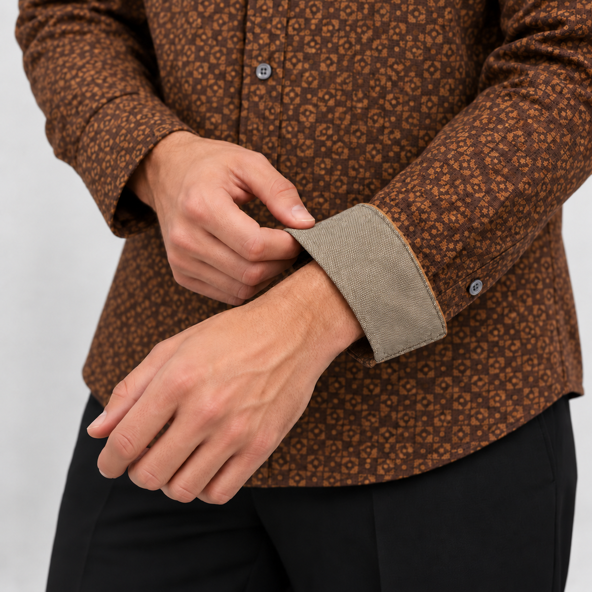 Olymp 4100  Velour Geometric Shirt no images