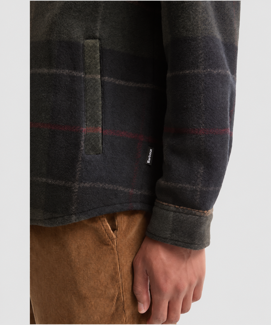 Barbour Woodlane Brushed Check Overshirt in Shadow Classic Tartan