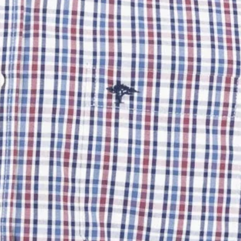 Fynch-Hatton Checked Cotton Button-Down Casual Shirt - Deep Merlot