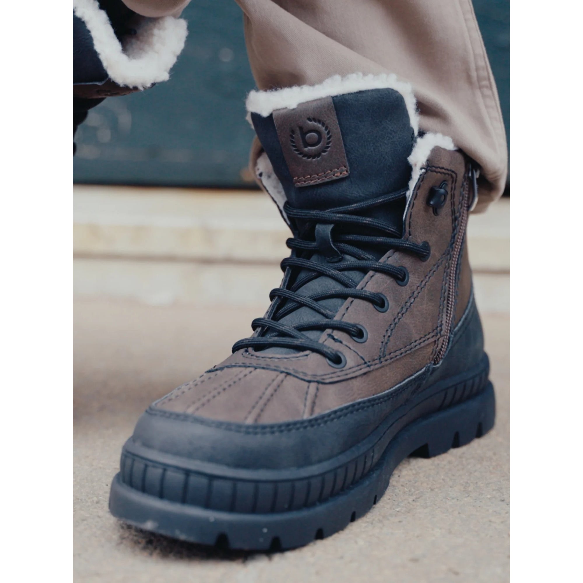 Bugatti Lace-Up Boots Brown Leather Classic Style