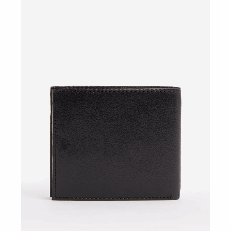 Barbour Colwell Leather Billfold Wallet - Black Classic