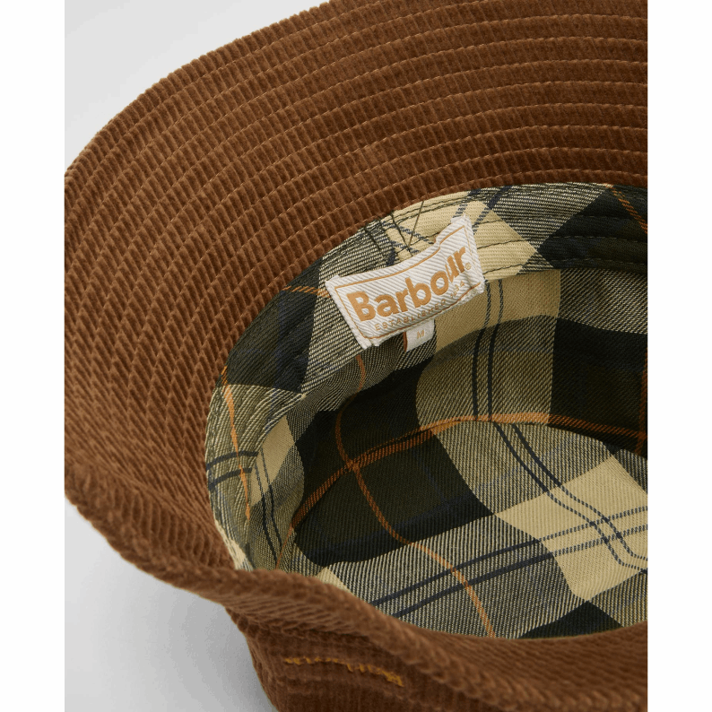 Barbour Ebberston Cord Bucket Hat - Olive &amp; Military Brown