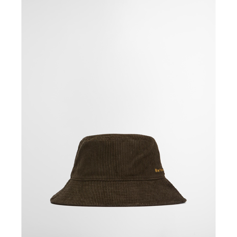 Barbour Ebberston Cord Bucket Hat - Olive &amp; Military Brown