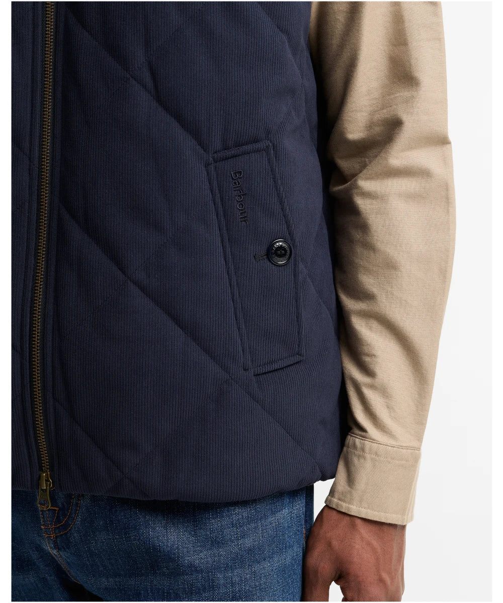 Barbour Corden Quilted Gilet in Navy