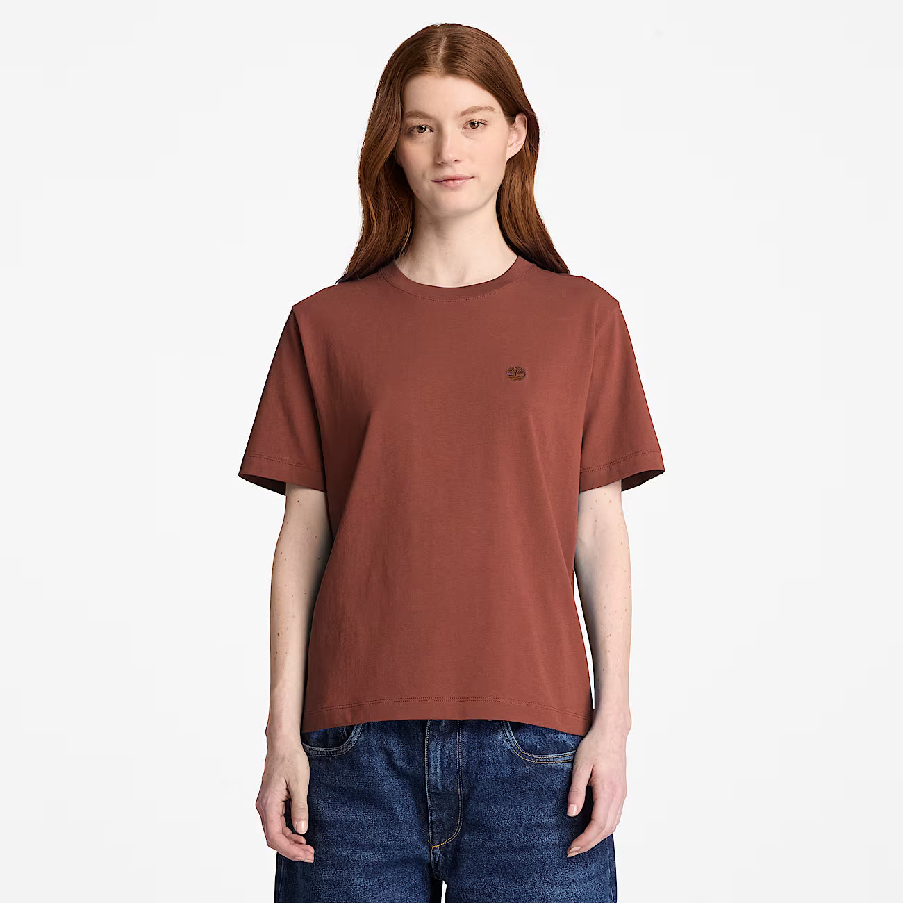 Timberland Crafted Crew Short-Sleeve T-Shirt in Brown