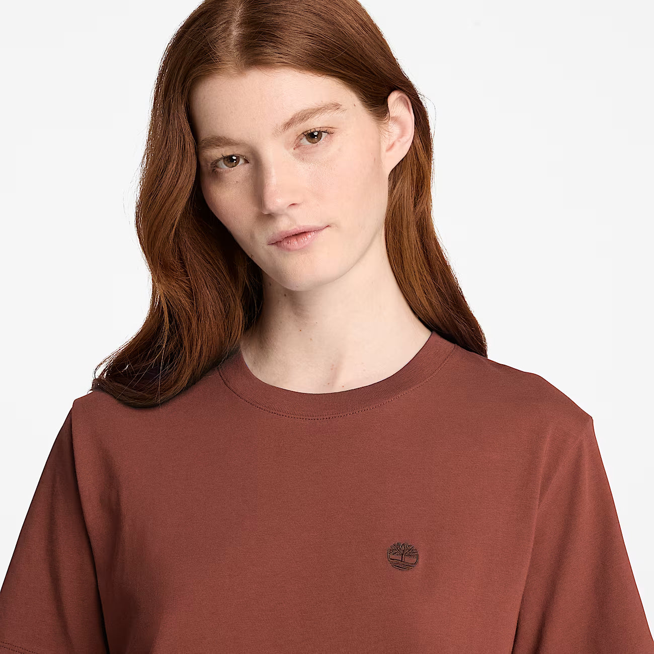 Timberland Crafted Crew Short-Sleeve T-Shirt in Brown