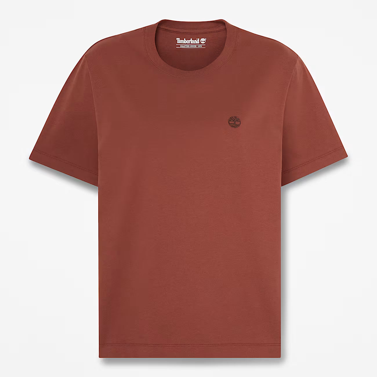 Timberland Crafted Crew Short-Sleeve T-Shirt in Brown