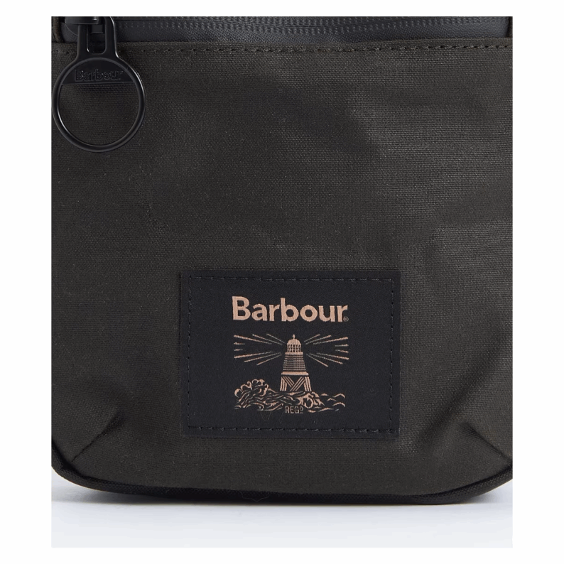 Barbour Field Wax Crossbody Bag – Olive / Black