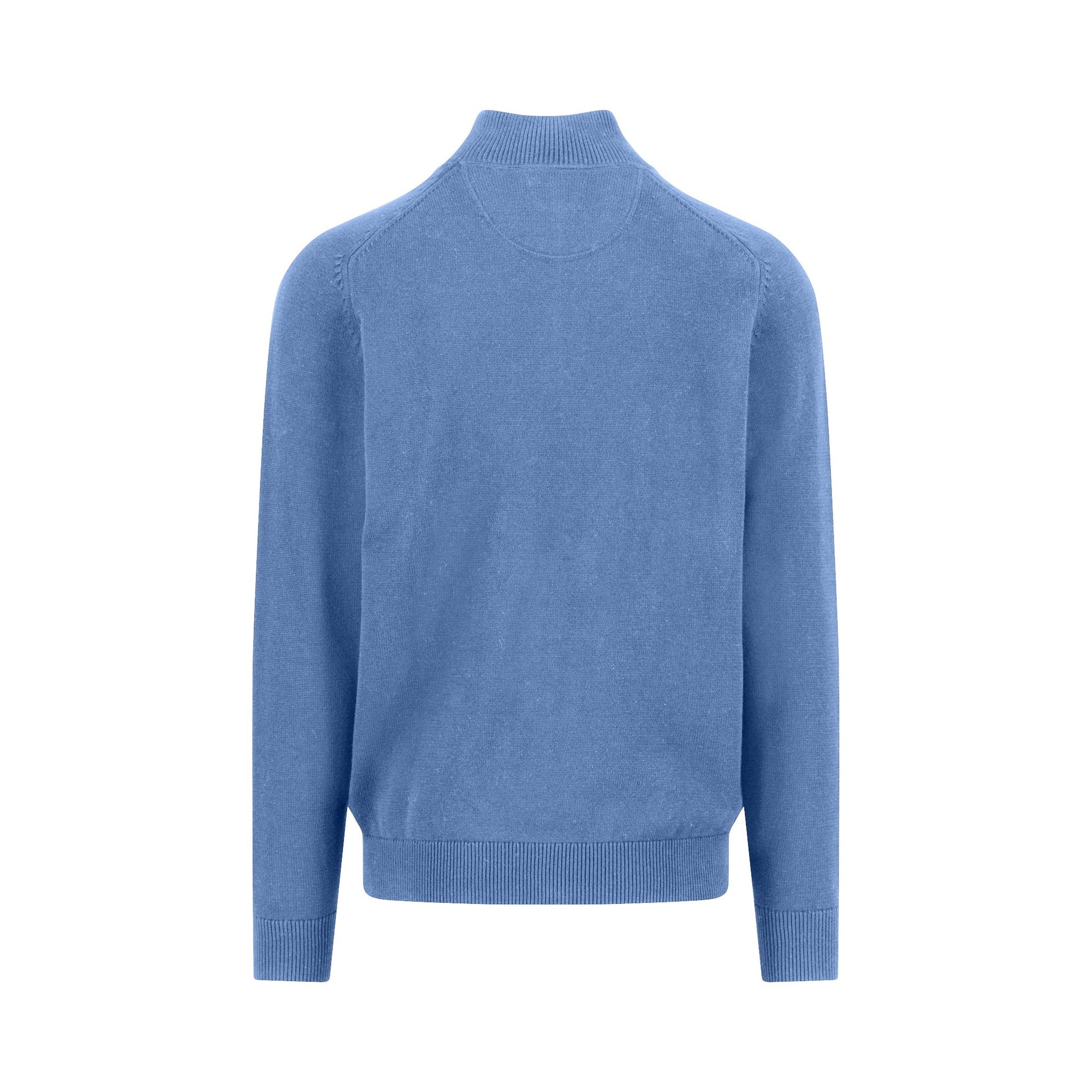Blue sweater on a white background