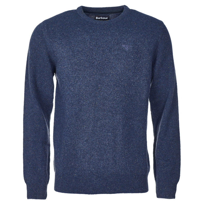 Barbour Essential Tisbury Crew-Neck Jumper MKN0844 Deep Blue