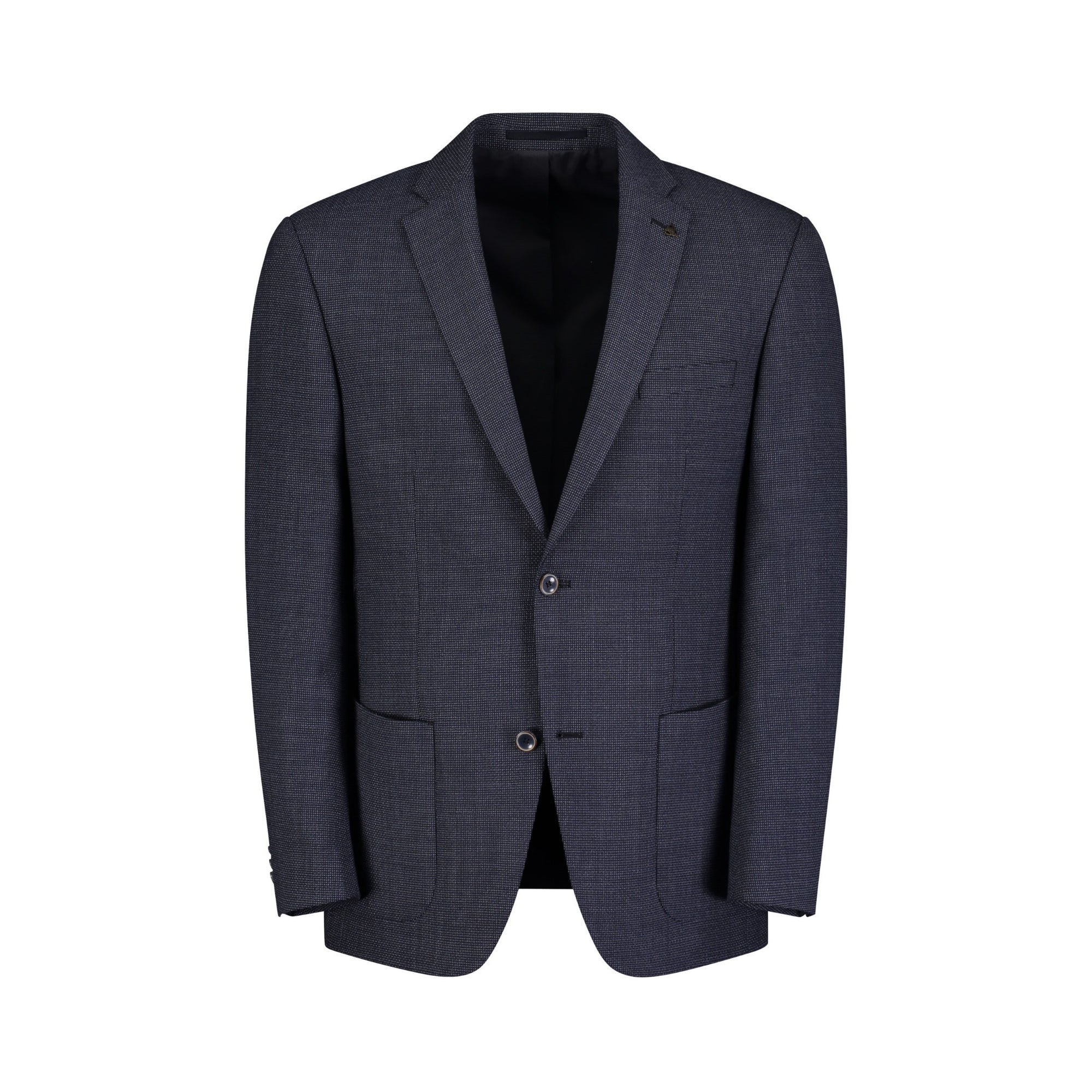 Dark blue blazer on a white background