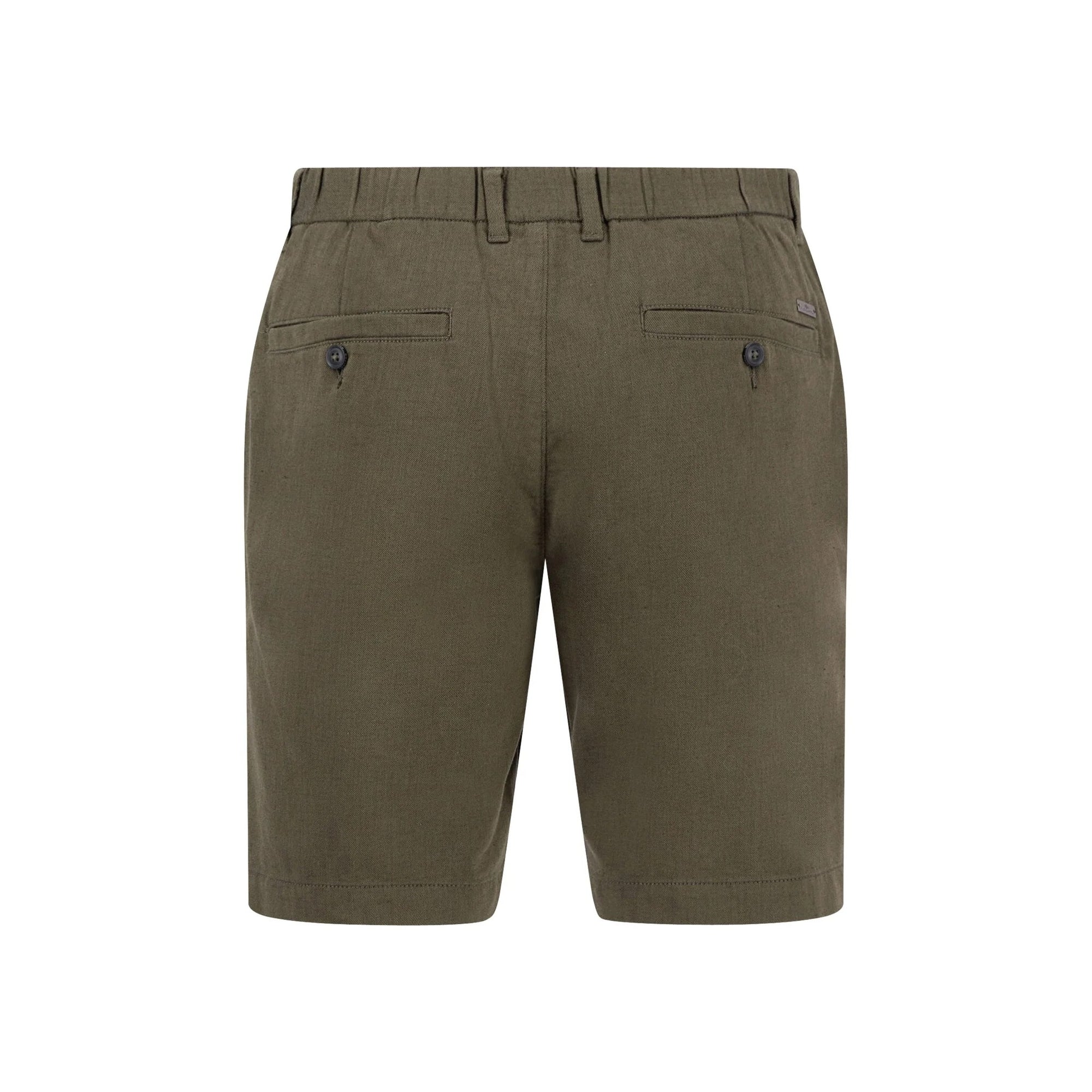 Khaki shorts on a white background