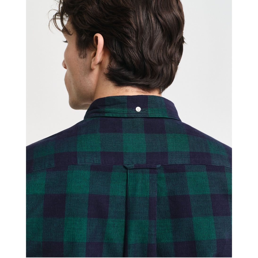 GANT Regular Fit Checked Corduroy Shirt Deep Forrest Green 3240192