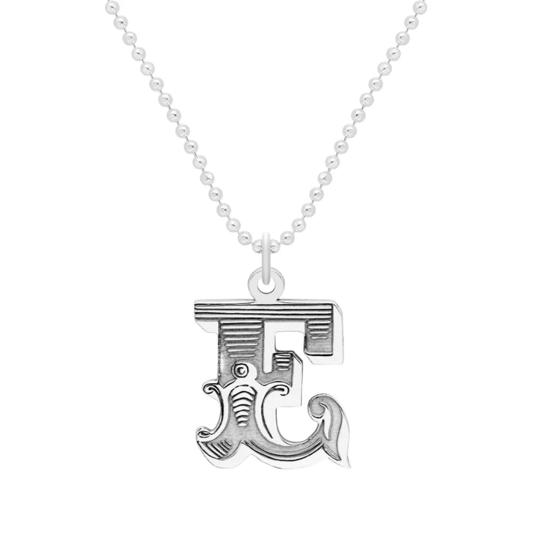Carter Gore Small Letter Necklace Sterling Silver A-Z