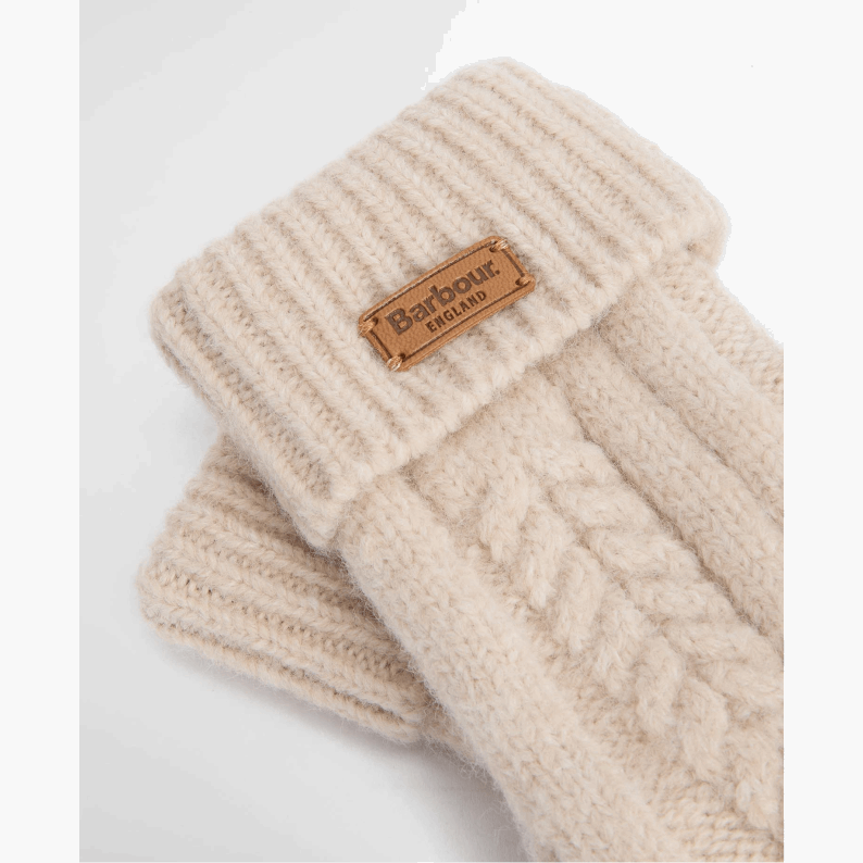 Barbour Elsdon Mittens in Eggshell