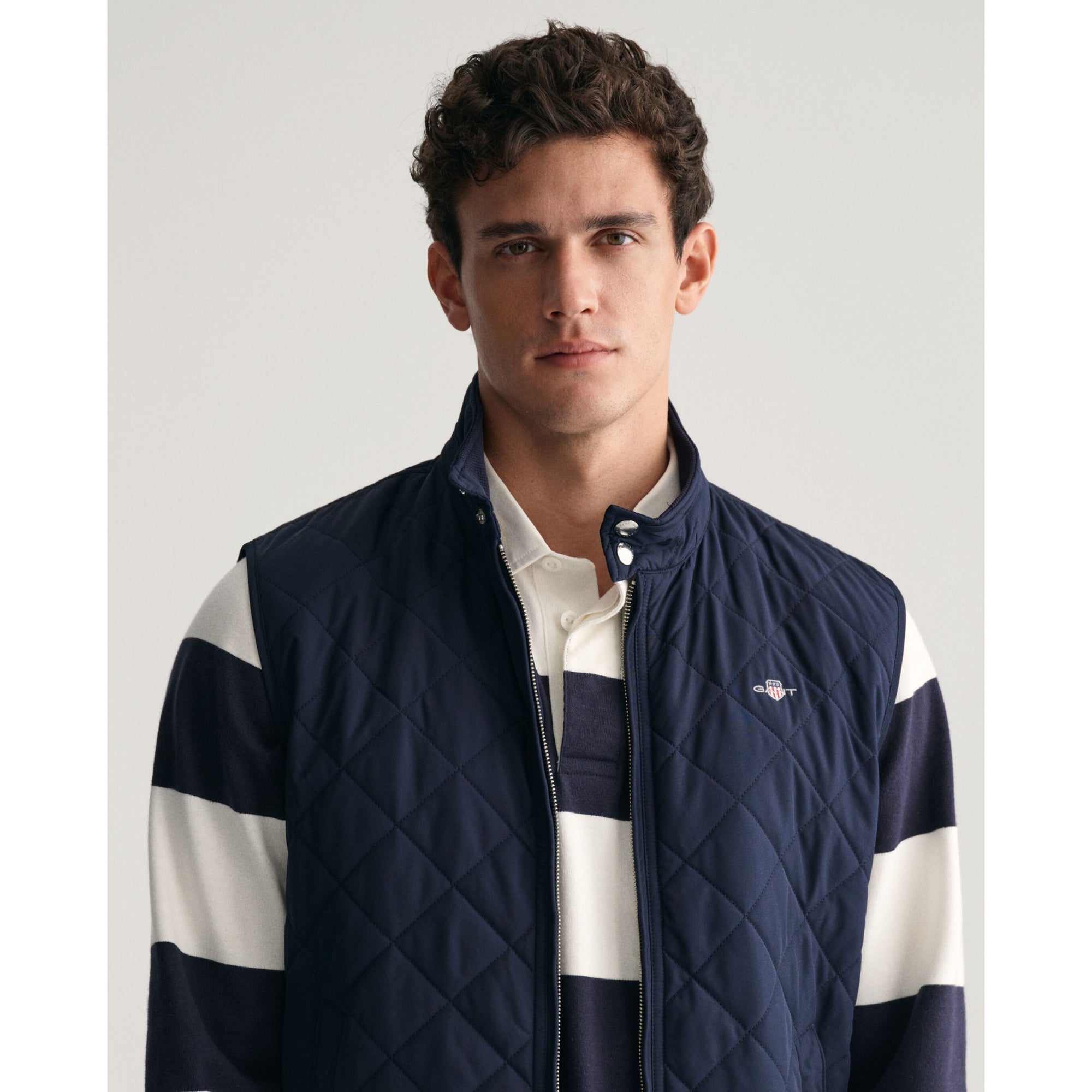 GANT Quilted Windcheater Vest Water Repellent Gilet 7006341 Evening Blue