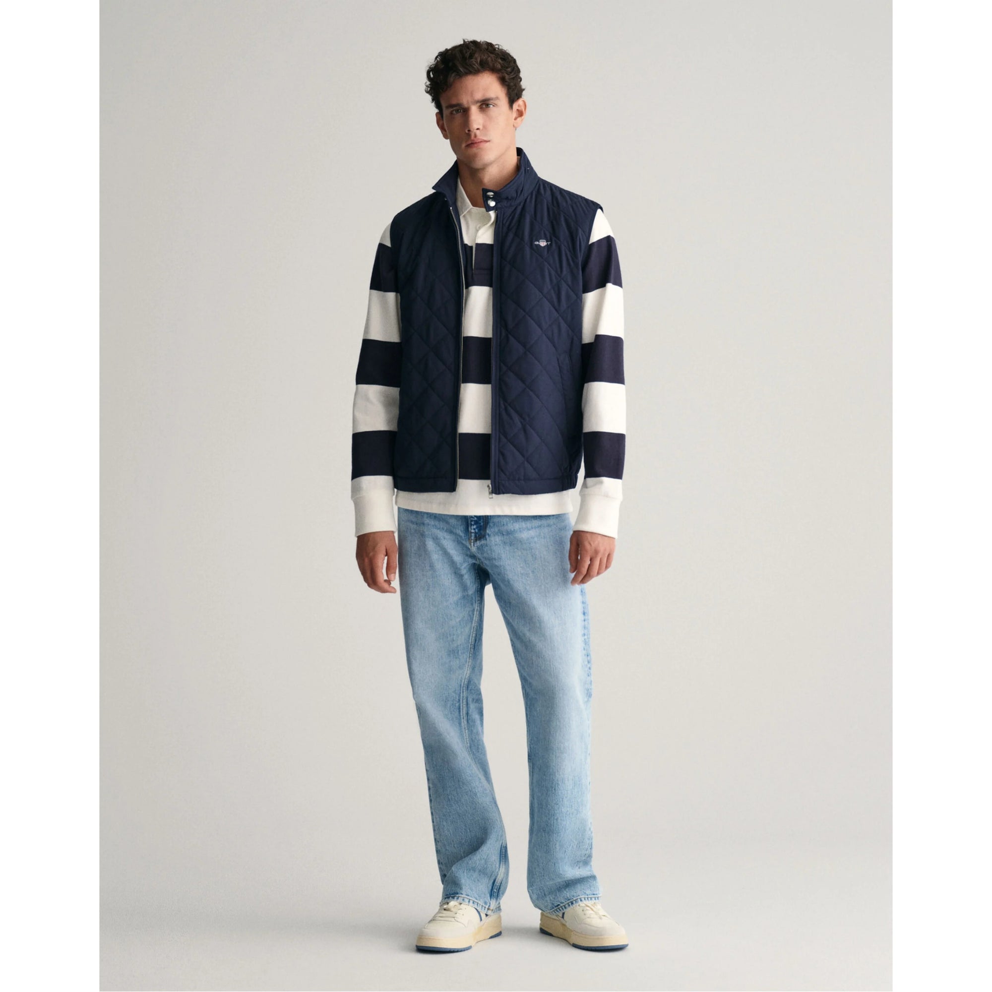 GANT Quilted Windcheater Vest Water Repellent Gilet 7006341 Evening Blue