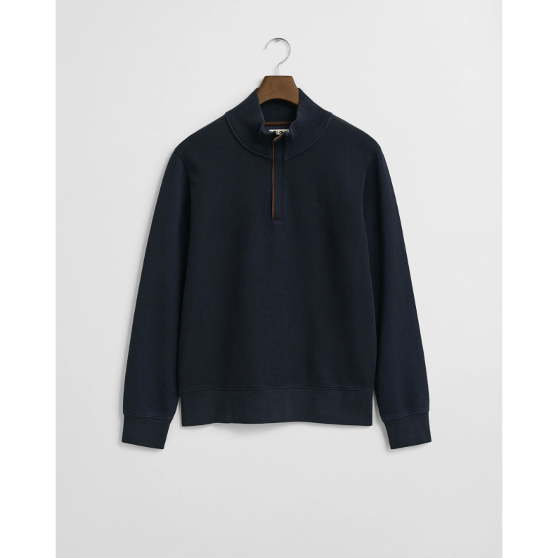GANT Sacker Rib Half Zip Sweatshirt Evening Blue