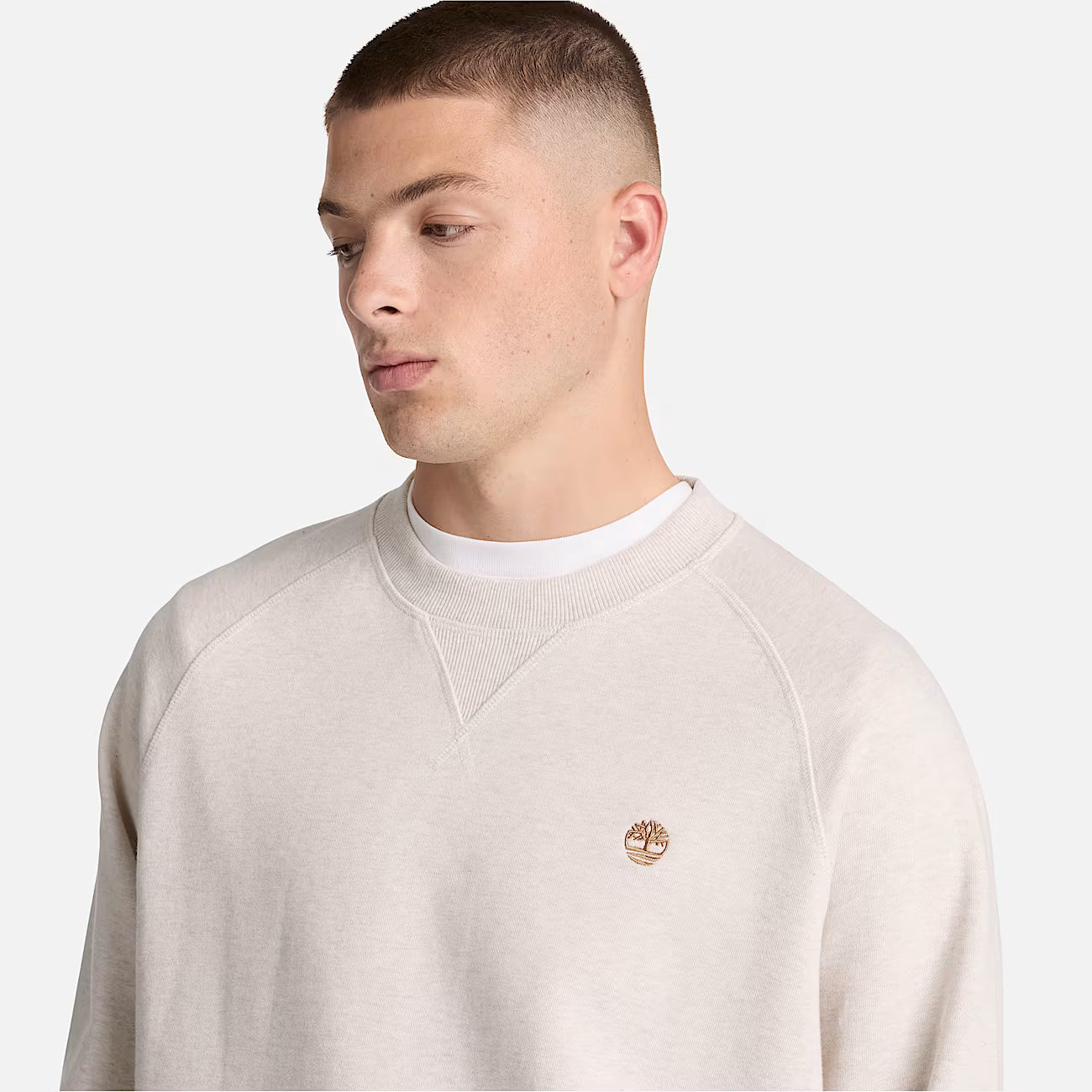 Exeter River Crew Sweatshirt in Light Beige