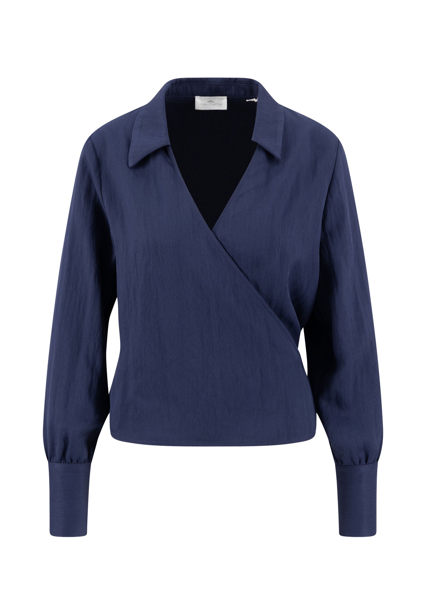 FYNCH-HATTON Wrap Blouse in Galaxy Blue