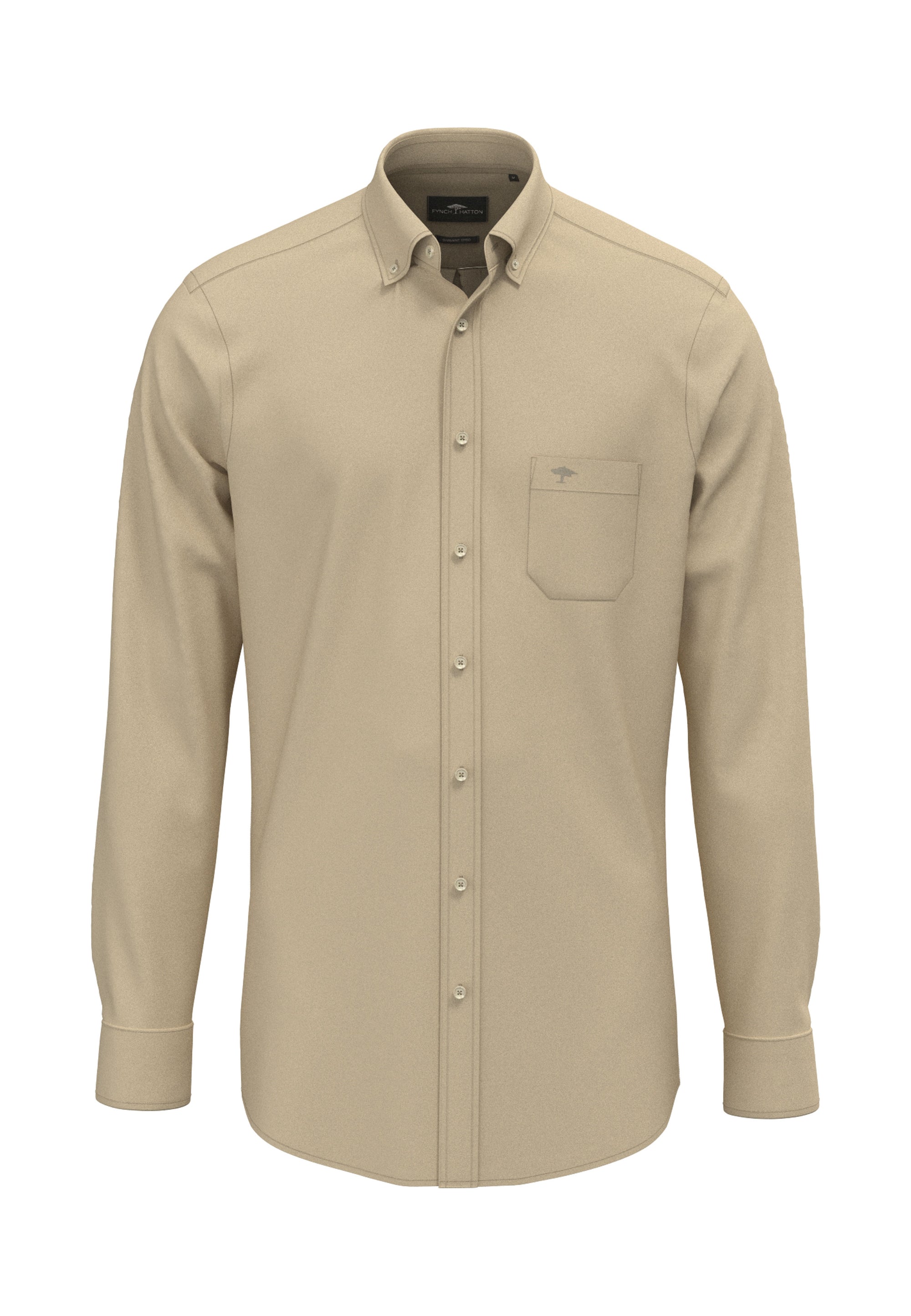 Sand shirt with a pocket on a white background