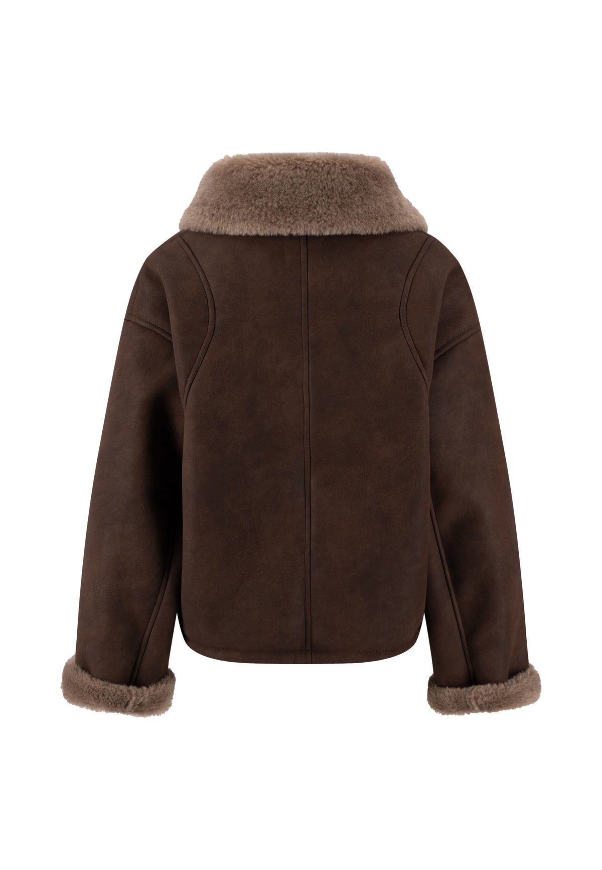Fynch-Hatton Teddy Collar Jacket – Dark Brown