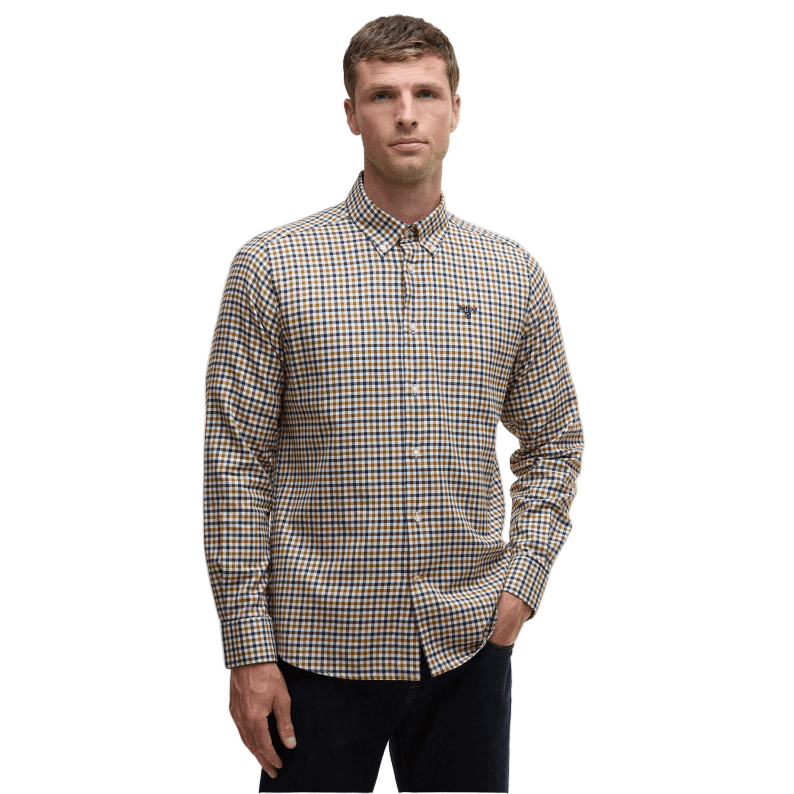 Barbour Finkle Tailored Long-Sleeved Shirt in Copper - Front